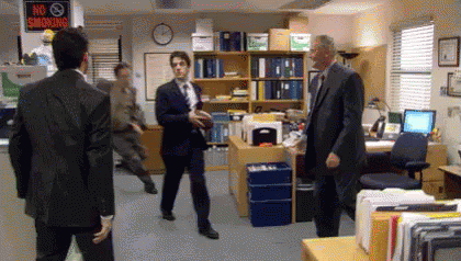 Tackle - The Office GIF - The Office Creed Bratton Rainn Wilson GIFs