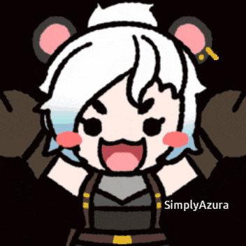 a drawing of a girl with the name simply azura on the bottom right