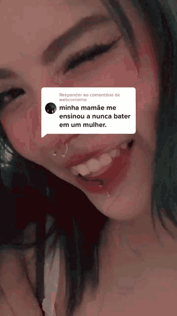 a woman with a speech bubble that says responder
