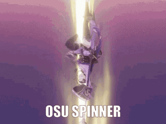 a picture of a person with the words osu spinner on the bottom