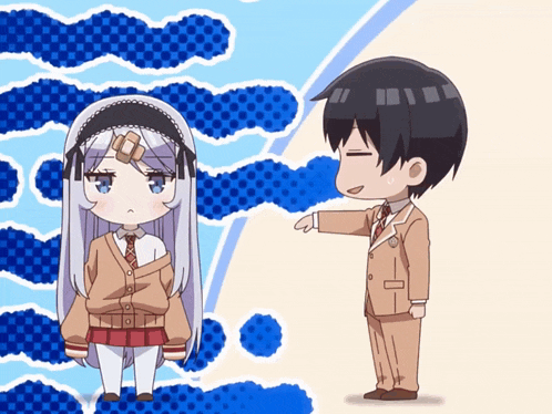 a boy and a girl are standing next to each other and the girl has a bandage on her head