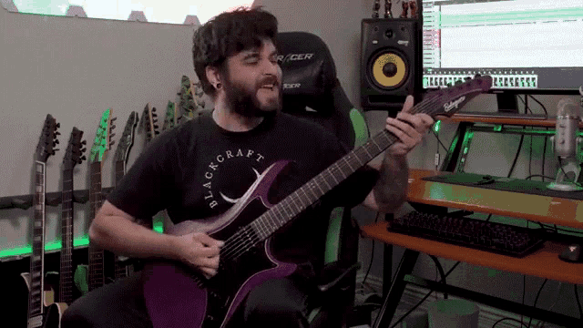 Playing Guitar Andrew Baena GIF - Playing Guitar Andrew Baena Rocking Out GIFs