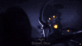 a video game screen says " heeheee let me in "