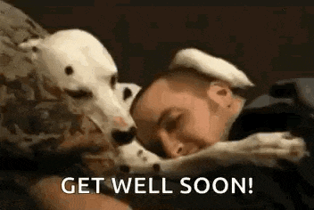 a man is sleeping on a couch with a dalmatian dog on his head .