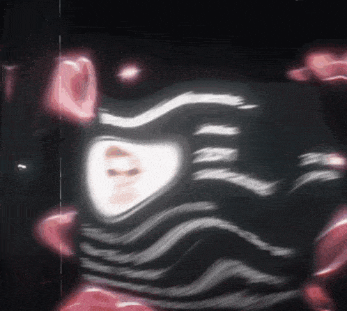 a blurry picture of a person with a heart on their face
