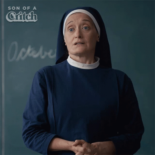 Surprised Sister Margaret GIF - Surprised Sister Margaret Son Of A Critch GIFs