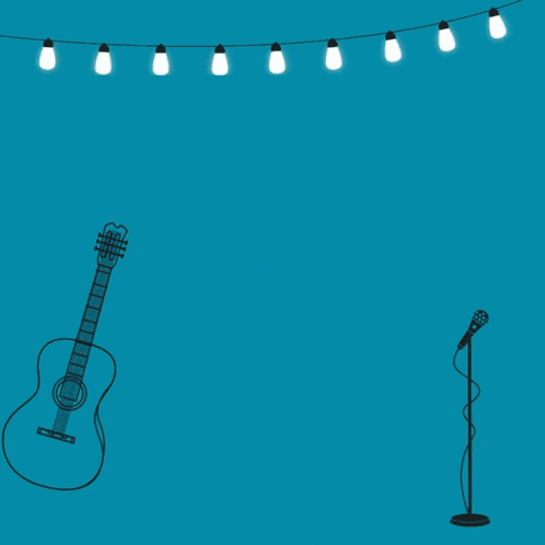 a blue background with a guitar and a microphone and the words welcome to new country legends