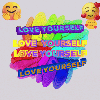 a poster that says love yourself love yourself love yourself love yourself