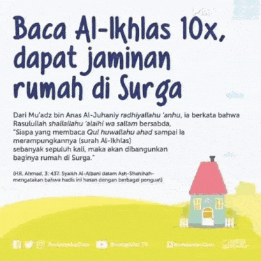 a poster that says baca al-ikhlas 10x