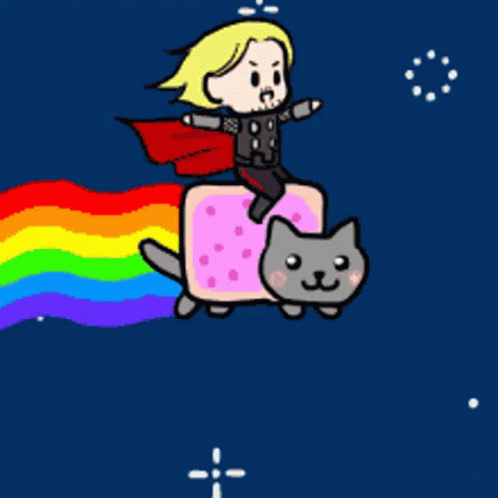 Thor Nyan Cat GIF - Thor Nyan Cat Meme GIFs