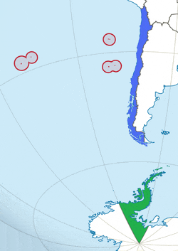 a map showing the location of argentina and chile