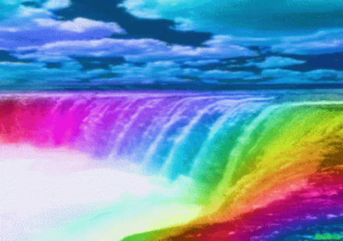 Rainbow Gaybow GIF - Rainbow Gaybow Waterfall GIFs