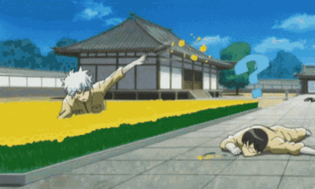 a cartoon drawing of a man laying on the ground