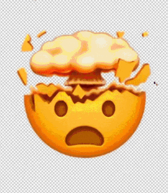 a smiley face with an explosion coming out of it