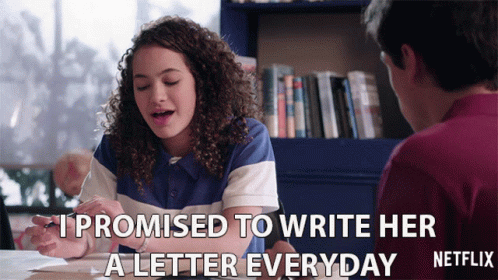 I Promised To Write Her A Letter Everyday I Made A Promise To Write A Letter GIF - I Promised To Write Her A Letter Everyday I Made A Promise To Write A Letter I Have To Write Her A Ltter Everyday GIFs