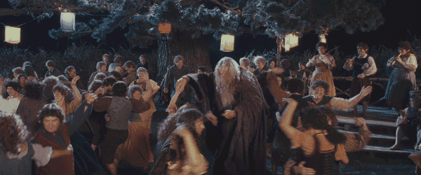 It'S Saturday, Time To Party! GIF - Gandalf Lotr Party GIFs