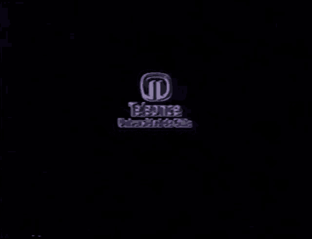 a logo for teleonce universidad de chile is shown on a black background
