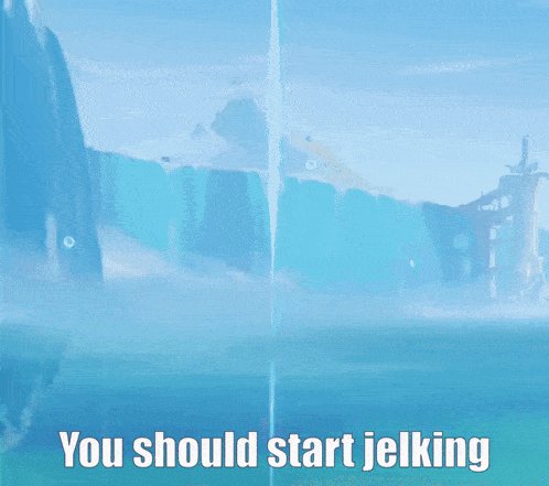 a picture of a girl with the words you should start jerking