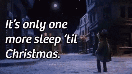 Only One More Sleep 'Til Christmas - The Muppet Christmas Carol GIF - Kermit Kermitthefrog Frog GIFs