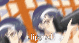 a blurry picture of a person with the word clipped on the bottom right
