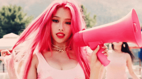 Pink Hair Kpop GIF - Pink Hair Kpop GIFs