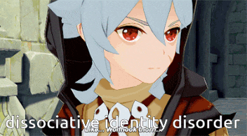 a picture of a girl with the words dissociative identity disorder