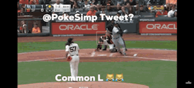 a baseball player with the number 57 on the back of his shirt