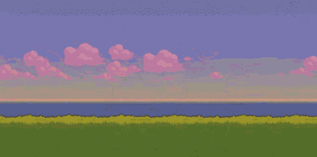 a pixel art of a cartoon character with a sword in his hand