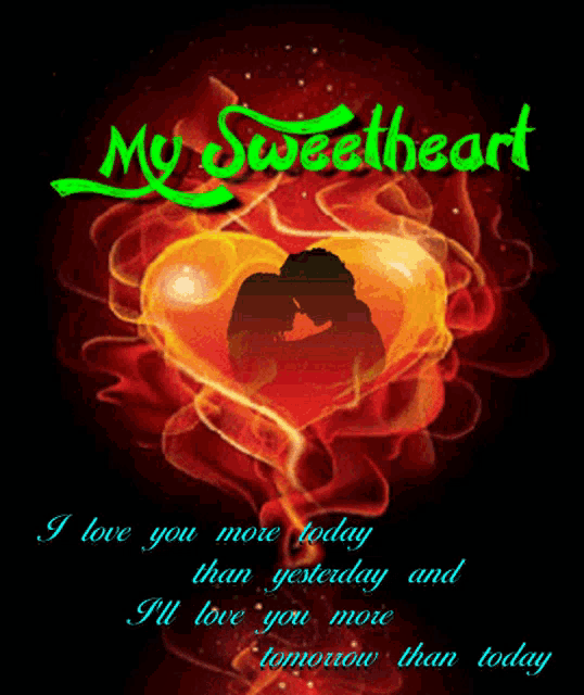 a poster that says " my sweetheart " on it