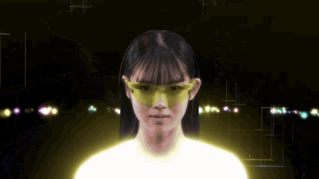 a yellow light is shining through a dark room