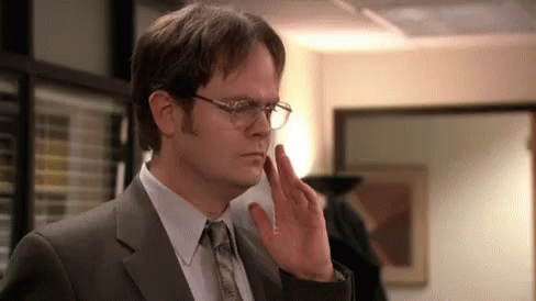 GIF: Dwight nods and says, “It’s True” (The Office – S05E19)