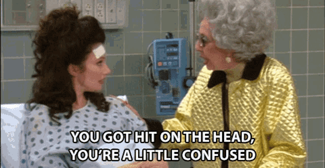 You Got Hit On The Head Youre A Little Confused GIF - You Got Hit On The Head Youre A Little Confused Confused GIFs