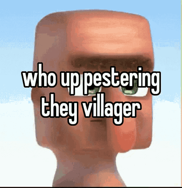 Who Up Pestering The Villagers GIF - Who Up Pestering The Villagers Minecraft GIFs