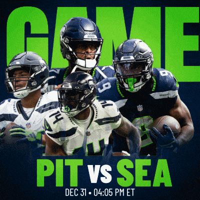 a poster for the pit vs sea football game on dec 31