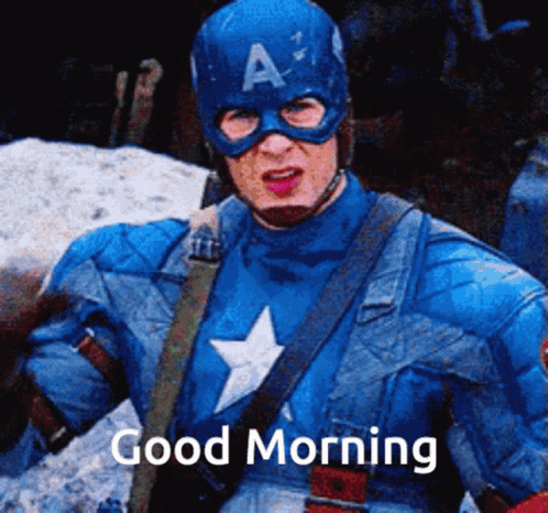 Good Morning Captain America GIF - Good Morning Captain America Salute GIFs