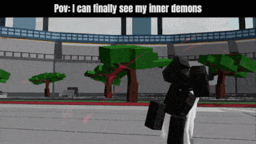 a screenshot of a video game with the words " i can finally see my inner demons "