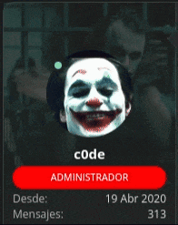 a picture of a clown with the name code