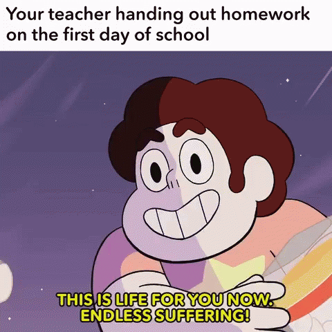 First Day Of College Homework GIF - First Day Of College Homework Steven Universe GIFs