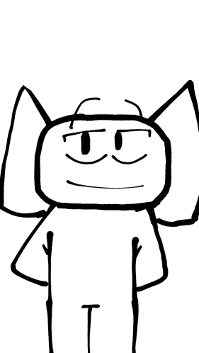 a black and white drawing of a person 's face with an arrow pointing to their eyes
