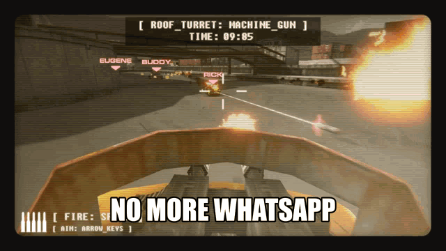 a screenshot of a video game with the words " no more whatsapp " at the bottom