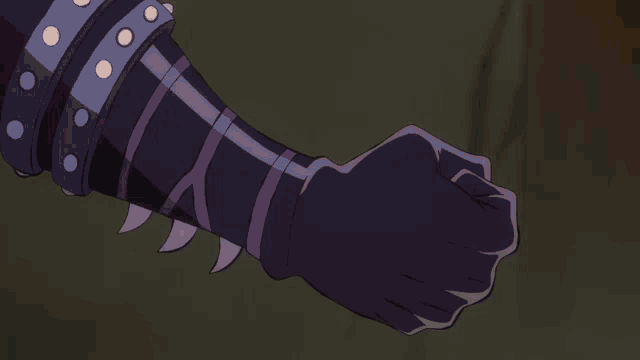 a close up of a cartoon character 's hand with a fireball coming out of it .