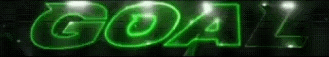 the word goal is glowing in the dark