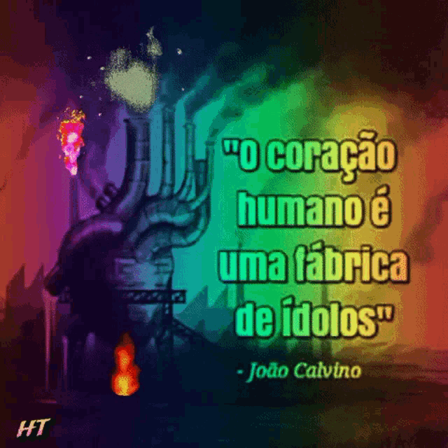 a poster with a quote by joao calvino on it