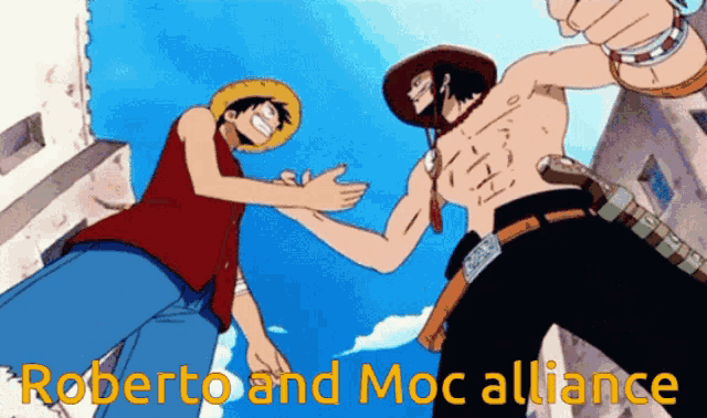 roberto and moc alliance is written on the bottom of the picture