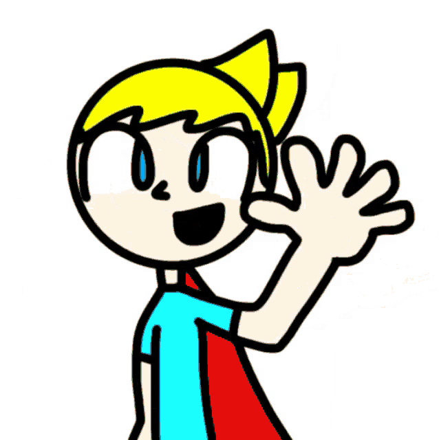 two cartoon characters are standing next to each other and one has the letter e on his sleeve