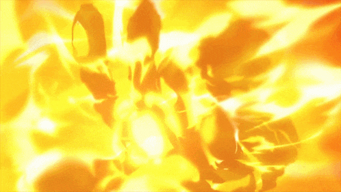 a painting of a person surrounded by flames and leaves
