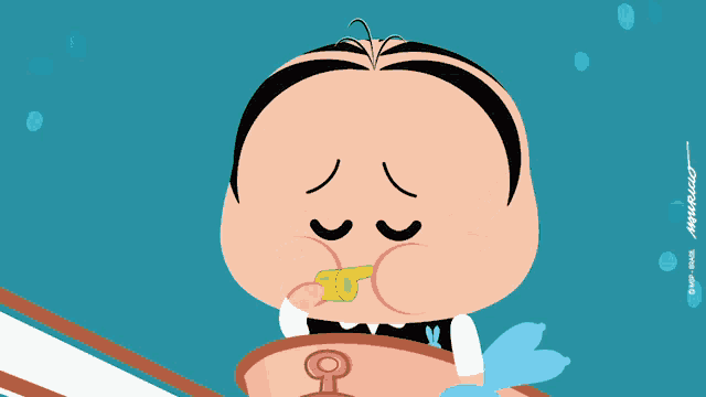 a cartoon of a boy with the name bruno on his shirt