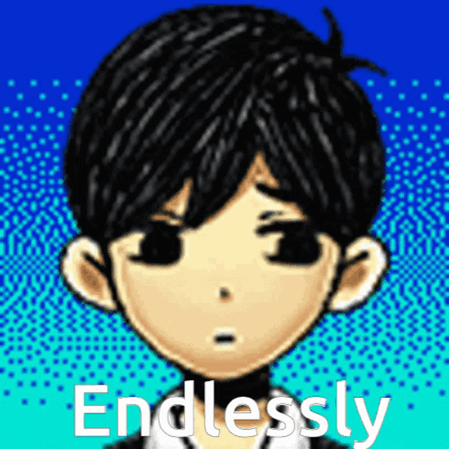 a cartoon drawing of a boy with the words endlessly below him