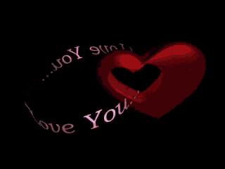 a red heart that says i love you