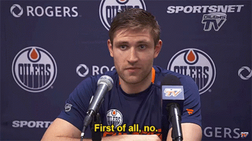 Leon Draisaitl First Of All No GIF - Leon Draisaitl First Of All No No GIFs